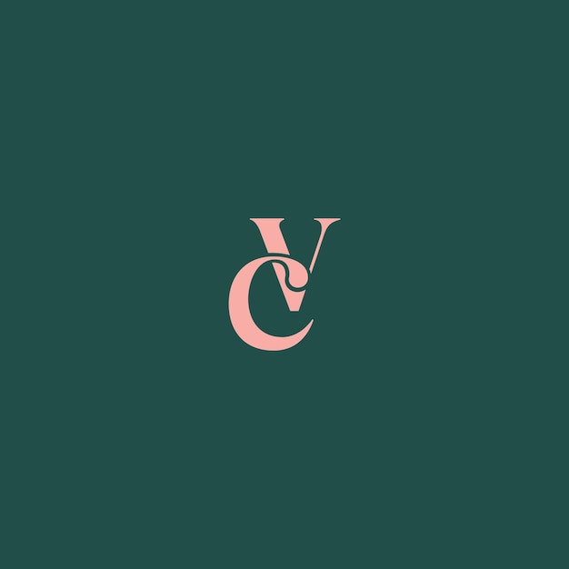 CV de la marca del logotipo para el nombre de la empresa