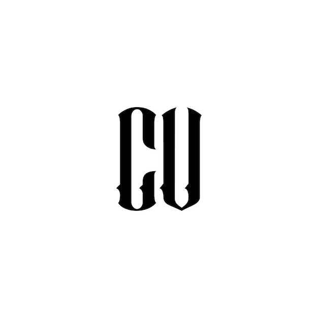 CV monograma logotipo diseño carta texto nombre símbolo monocromo logotipo alfabeto carácter simple logotipo