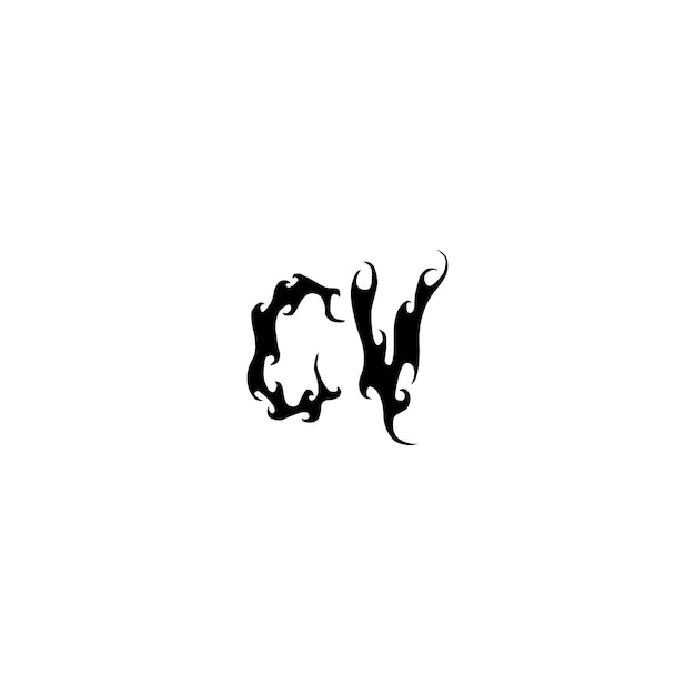 CV monograma logotipo diseño carta texto nombre símbolo monocromo logotipo alfabeto carácter simple logotipo