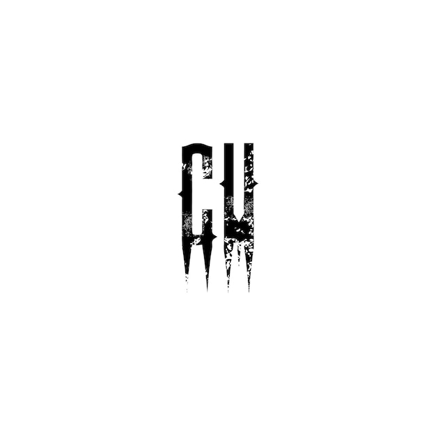 CV monograma logotipo diseño carta texto nombre símbolo monocromo logotipo alfabeto carácter simple logotipo