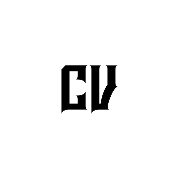 CV monograma logotipo diseño carta texto nombre símbolo monocromo logotipo alfabeto carácter simple logotipo