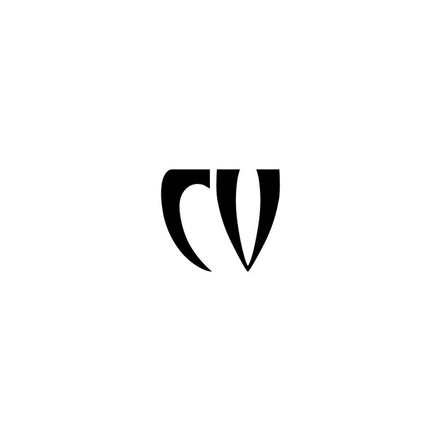 CV monograma logotipo diseño carta texto nombre símbolo monocromo logotipo alfabeto carácter simple logotipo