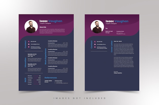 cv plantilla curriculum vitae premium vector