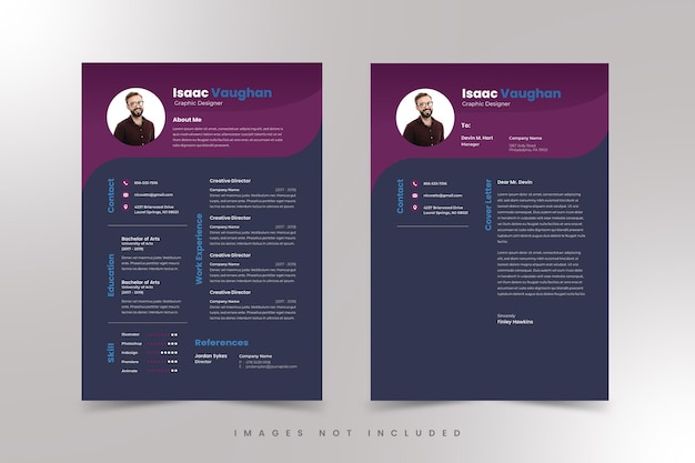 Cv plantilla curriculum vitae premium vector