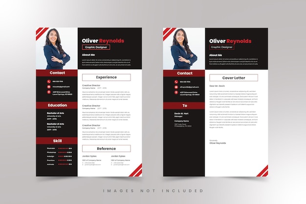 cv plantilla curriculum vitae premium vector