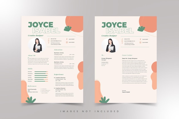 Cv plantilla curriculum vitae premium vector