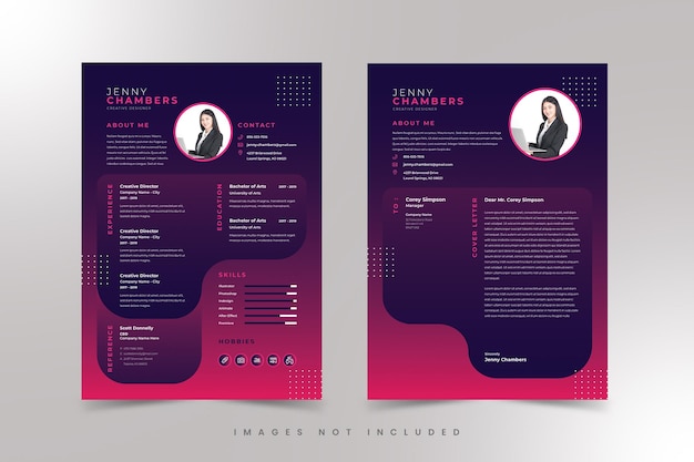 cv plantilla curriculum vitae premium vector