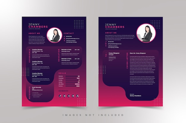 Cv plantilla curriculum vitae premium vector