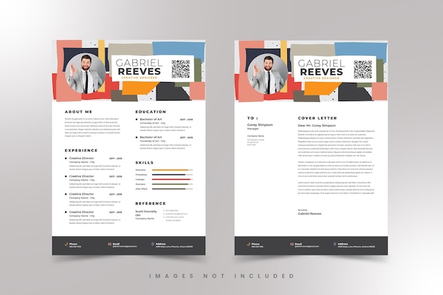 cv plantilla curriculum vitae premium vector