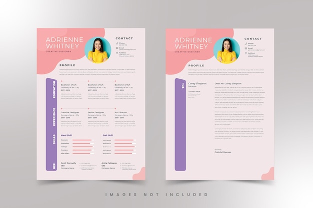 cv plantilla curriculum vitae premium vector