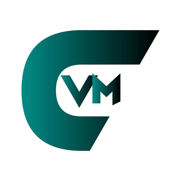 CVM (creative abstract letter initial monogram) es un símbolo de negocio moderno, un icono vectorial y un diseño de logotipo.