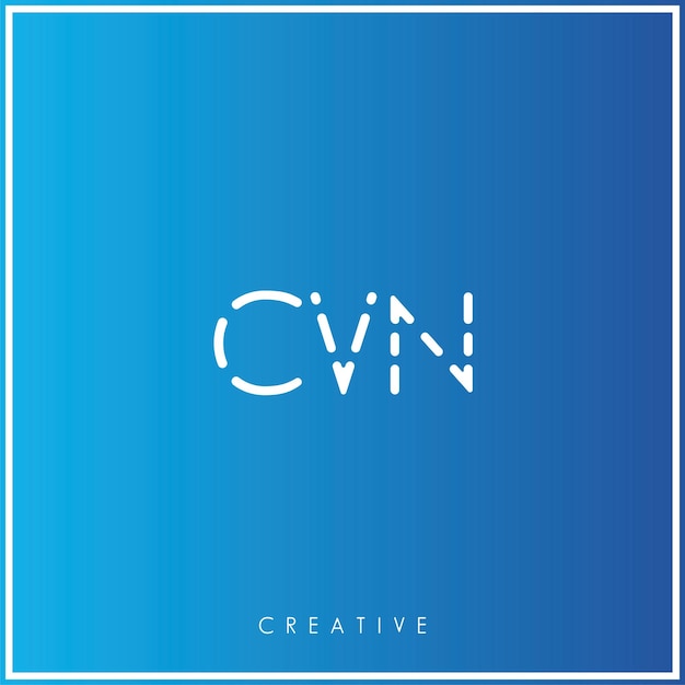 CVN Premium Vector último diseño de logotipo Diseño creativo de logotipo Ilustración vectorial Logotipo mínimo Monograma