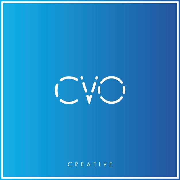 CVO Premium Vector último diseño de logotipo diseño creativo de logotipo ilustración vectorial monograma de logotipo mínimo