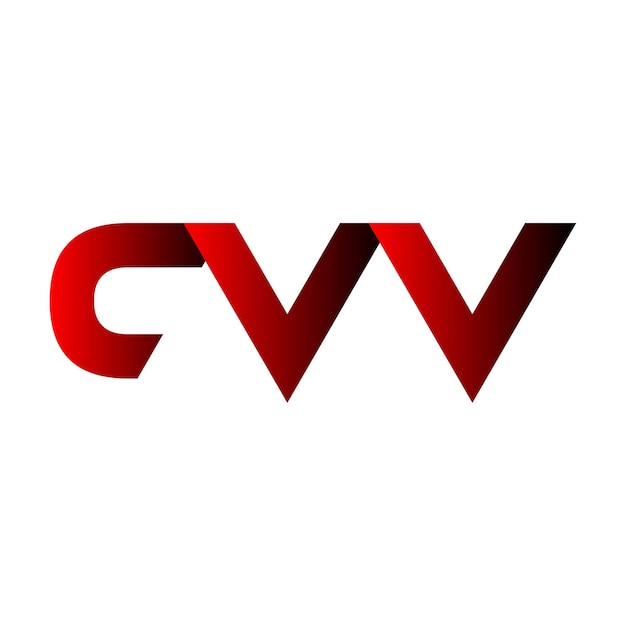 CVV abstracto creativo letra inicial símbolo icono vector diseño del logotipo