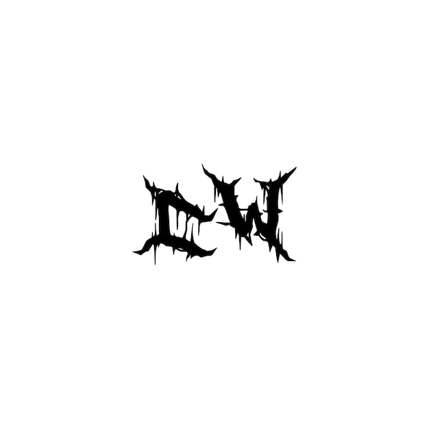 CW monograma logotipo diseño letra texto nombre símbolo monocromo logotipo alfabeto carácter simple logotipo