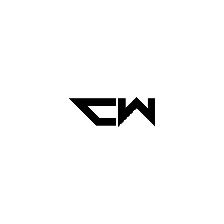 Vector cw monograma logotipo diseño letra texto nombre símbolo monocromo logotipo alfabeto carácter simple logotipo