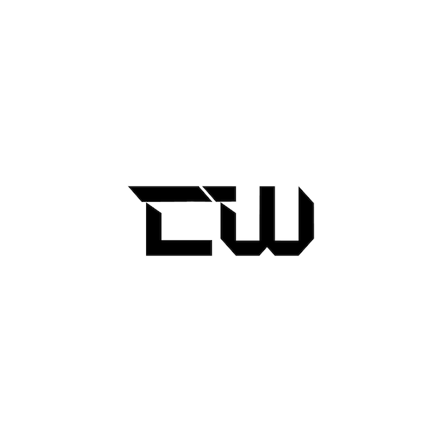 CW monograma logotipo diseño letra texto nombre símbolo monocromo logotipo alfabeto carácter simple logotipo