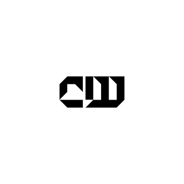 CW monograma logotipo diseño letra texto nombre símbolo monocromo logotipo alfabeto carácter simple logotipo