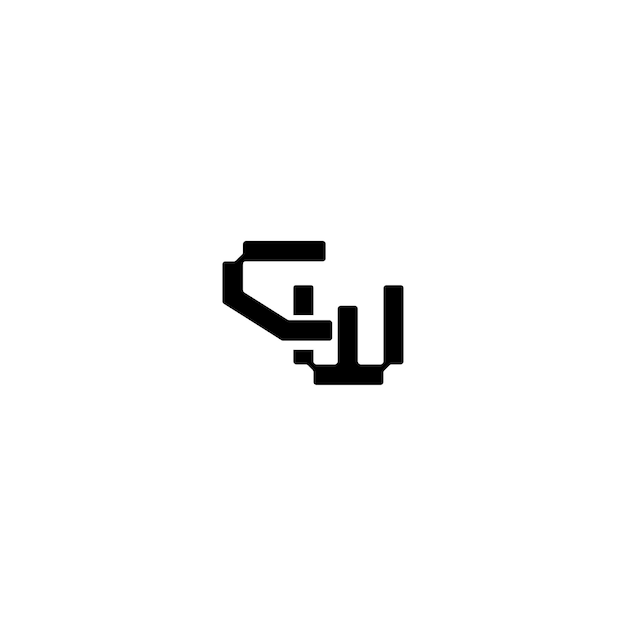 CW monograma logotipo diseño letra texto nombre símbolo monocromo logotipo alfabeto carácter simple logotipo
