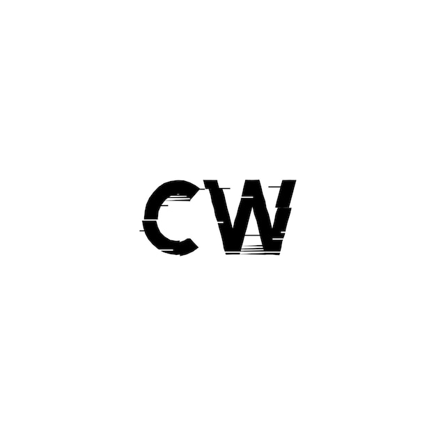CW monograma logotipo diseño letra texto nombre símbolo monocromo logotipo alfabeto carácter simple logotipo