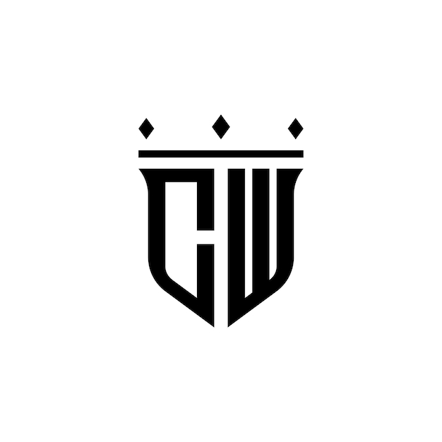 CW monograma logotipo diseño letra texto nombre símbolo monocromo logotipo alfabeto carácter simple logotipo