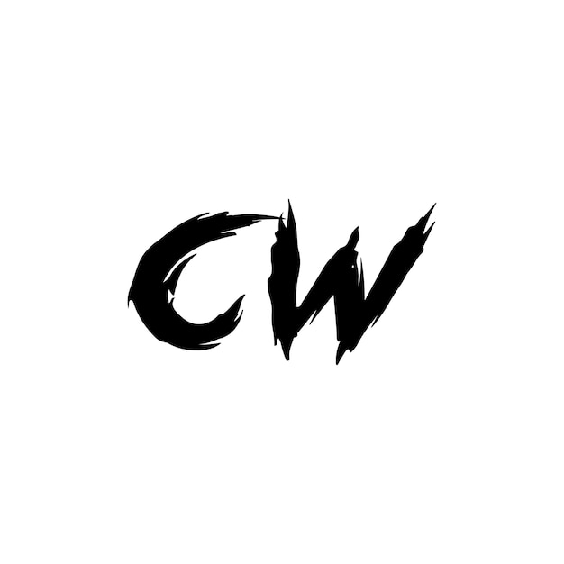 CW monograma logotipo diseño letra texto nombre símbolo monocromo logotipo alfabeto carácter simple logotipo