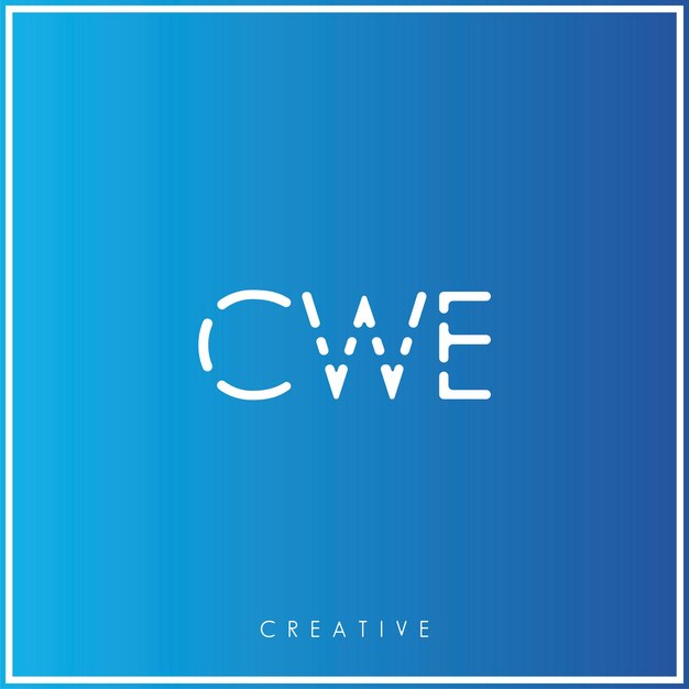 CWE Premium Vector último diseño de logotipo Diseño creativo de logotipo Ilustración vectorial Logotipo mínimo Monograma