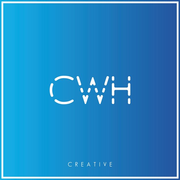 CWH Premium Vector último diseño de logotipo Diseño creativo de logotipo Ilustración vectorial Logotipo mínimo Monograma