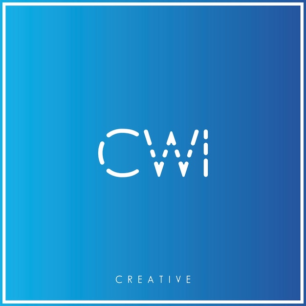 CWI Premium Vector último diseño de logotipo diseño creativo de logotipo vector ilustración monograma de logotipo mínimo