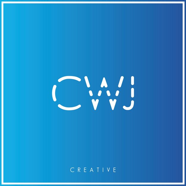 CWJ Premium Vector último diseño de logotipo creativo Ilustración vectorial de logotipo mínimo monograma