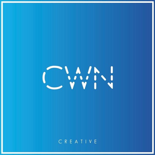 CWN Premium Vector último diseño de logotipo creativo Ilustración vectorial de logotipo mínimo monograma