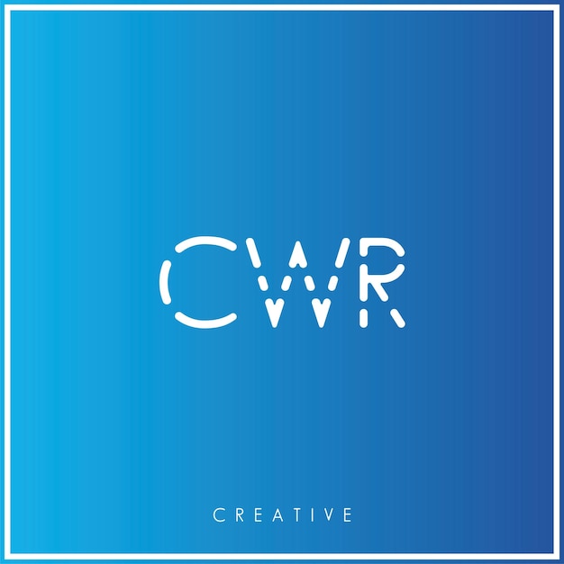CWR Premium Vector último diseño de logotipo diseño creativo de logotipo vector ilustración monograma de logotipo mínimo