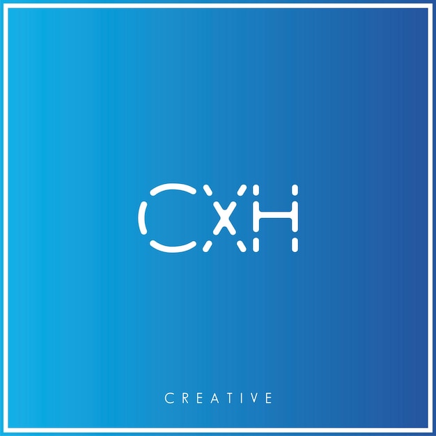 CXH Premium Vector último diseño de logotipo Diseño creativo de logotipo Ilustración vectorial Logotipo mínimo Monograma