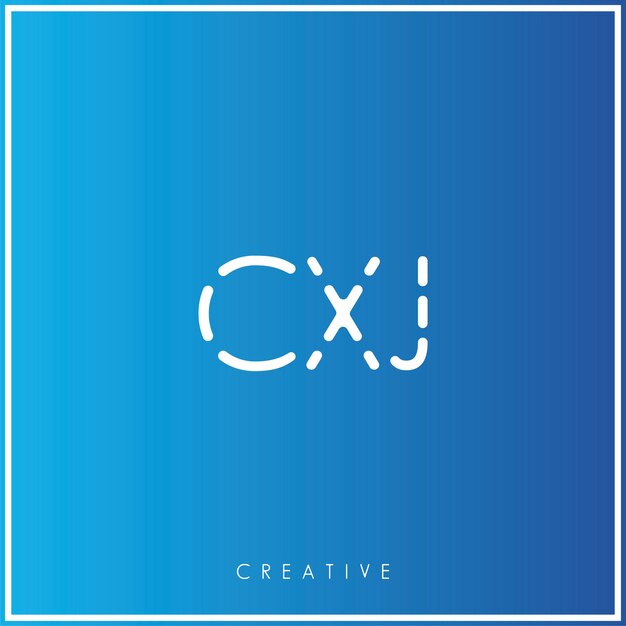 CXJ Premium Vector último diseño de logotipo Diseño creativo de logotipo Ilustración vectorial Logotipo mínimo Monograma