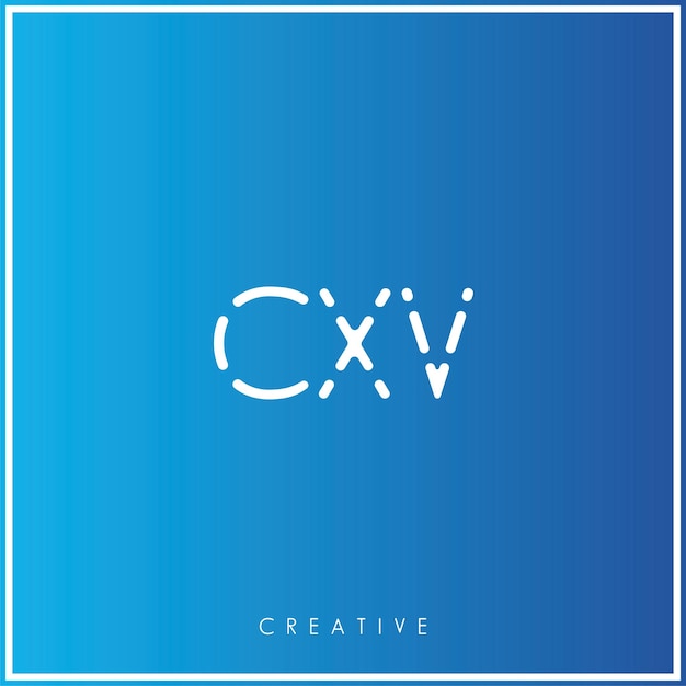 CXV Premium Vector último diseño de logotipo diseño creativo de logotipo ilustración vectorial monograma de logotipo mínimo