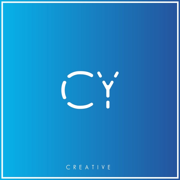 CY Premium Vector último diseño del logotipo Creative Logo Vector Ilustración letras del logotipo Logo Creative