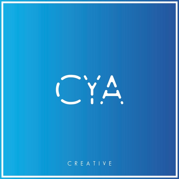 CYA Premium Vector último diseño de logotipo Diseño creativo de logotipo Ilustración vectorial Logotipo mínimo Monograma