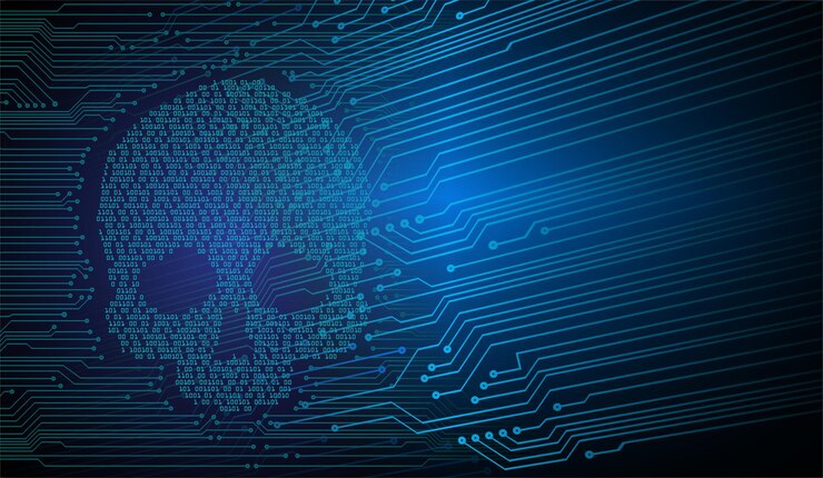 Vector cyber hacker ataque fondo cráneo vector
