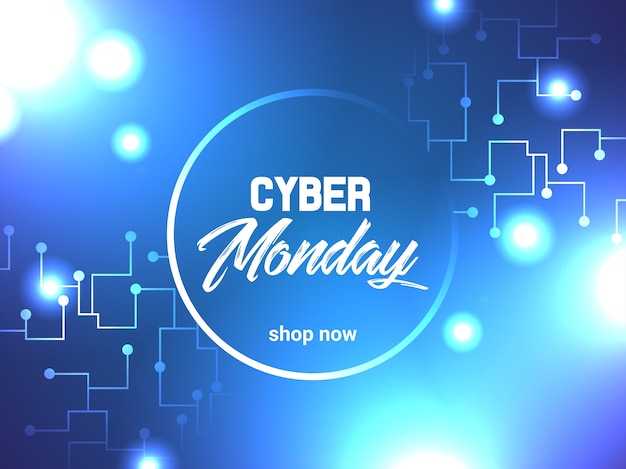 Cyber lunes circuito abstracto