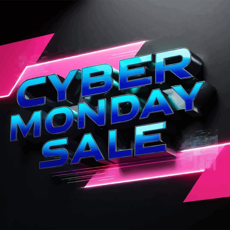 Vector cyber lunes luz de neón tipografía premium diseño de efectos de texto editable