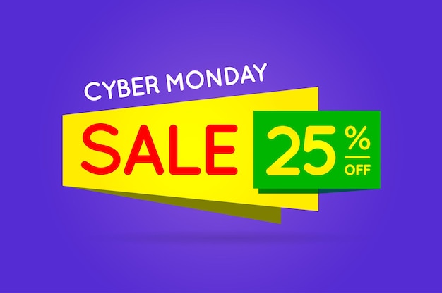 Cyber Monday Sale Sign Banner Poster listo para Web e Print Vector Super Mega enorme venta con oferta especial