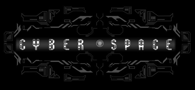 Cyber Space HUD Ilustración moderna con elementos futuristas de la interfaz de usuario de HUD Fondo futurista de HUD