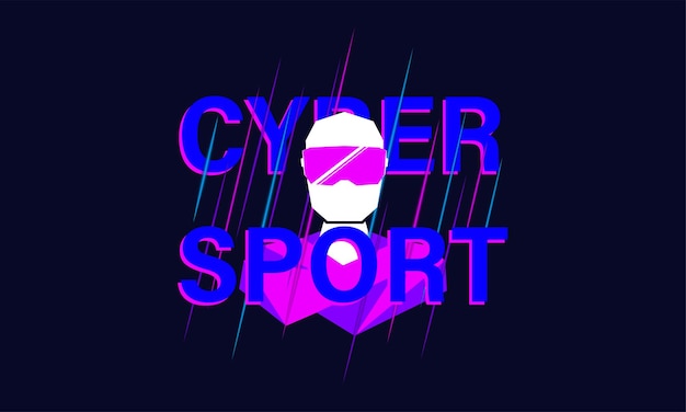 Vector cyber sport banner concepción de videojuegos