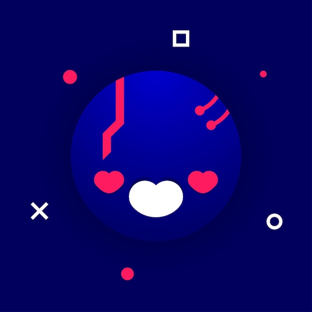 Cyberpunk emoji día evento icono chat