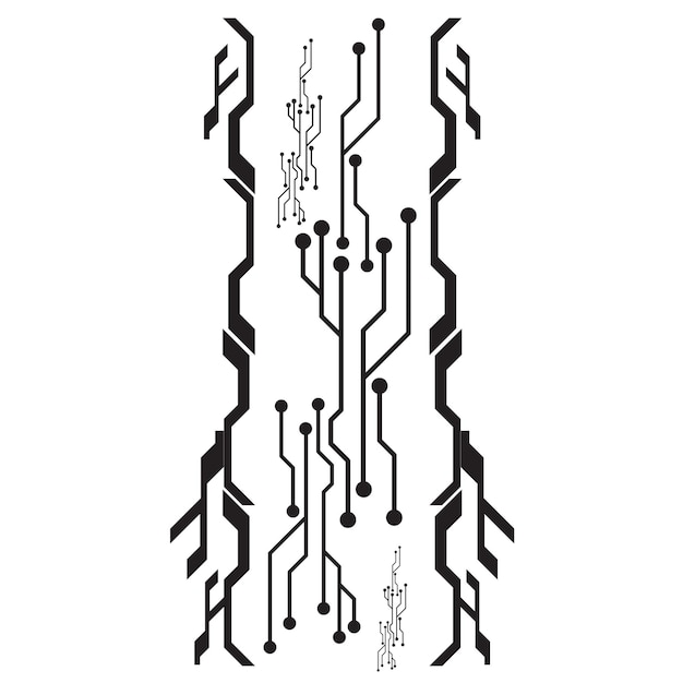 Cyberpunk scifi gaming patrón de icono futurista conjunto sin costuras plantilla de colección ilustración 2d ren