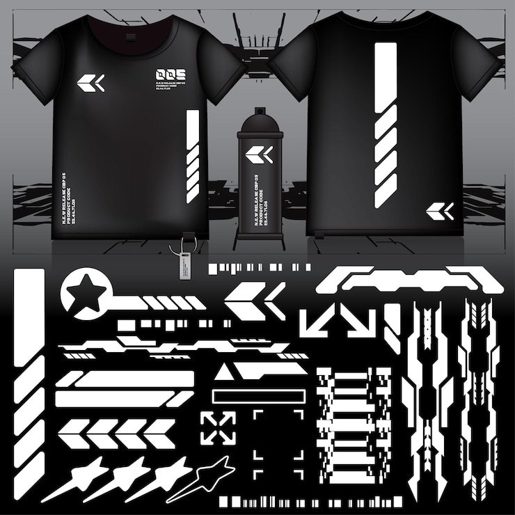 Vector cyberpunk y2k: juegos futuristas, icono, conjunto de patrones, colección de plantillas para marcas, decoraciones de camisetas de moda, adhesivos, ilustraciones en 2d, renderización vectorial.