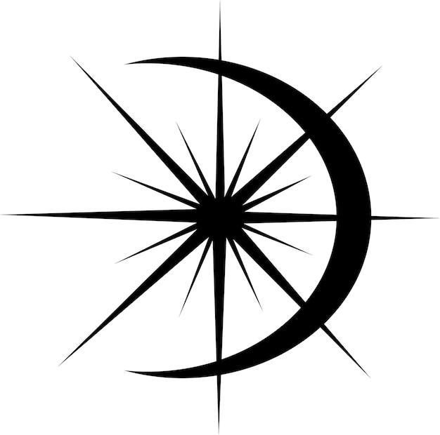 Cybersigilism Sigilism Succubus Tatto Icon PNG Estrella y Luna Negro