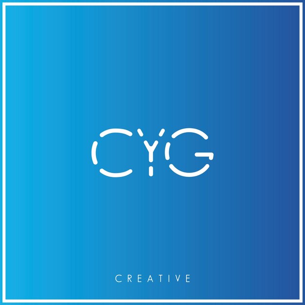 CYG Premium Vector último diseño de logotipo Diseño creativo de logotipo Ilustración vectorial Logotipo mínimo Monograma