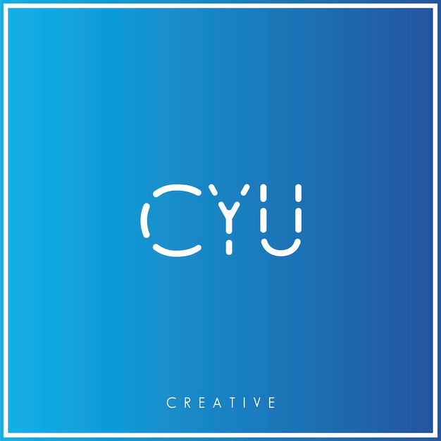 CYU Premium Vector último diseño de logotipo Diseño creativo de logotipo Ilustración vectorial Logotipo mínimo Monograma