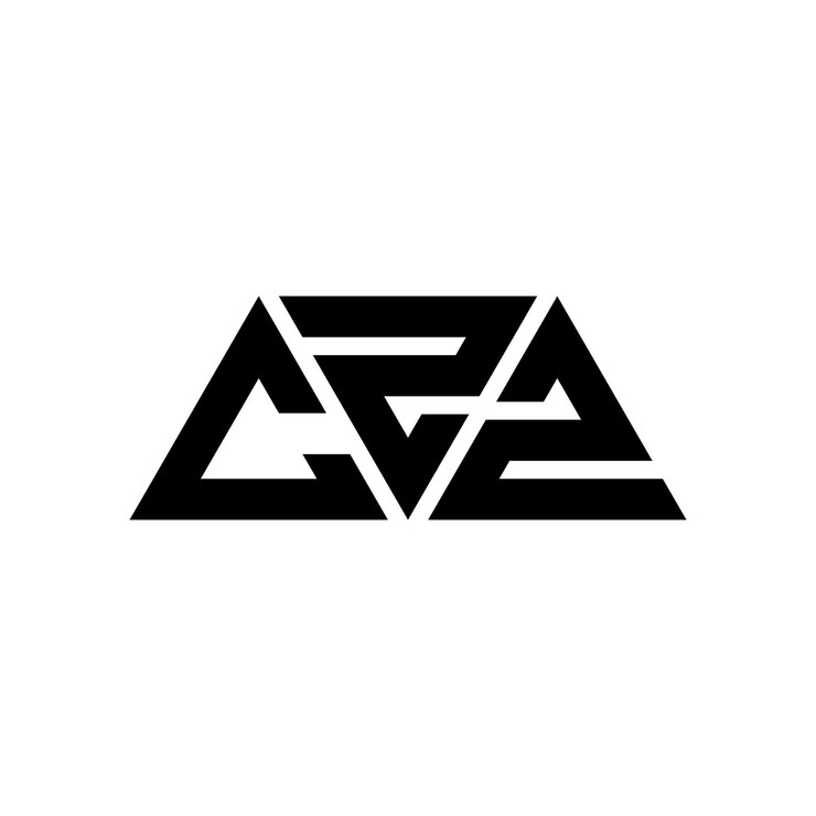 Vector cz triángulo diseño de la letra del logotipo con forma de triángulo cz triangle diseño del logotipo monograma cz triângulo vector logotipo plantilla con color rojo cz logotipo triangular sencillo elegante y lujoso logotipo cz